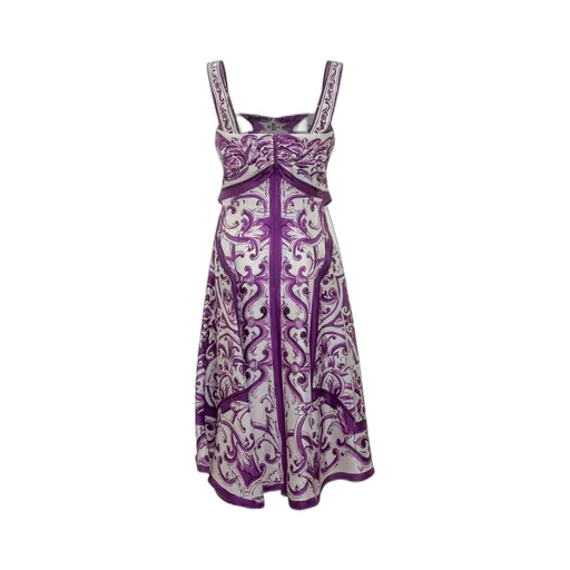 Majolica Printed Twill Dress