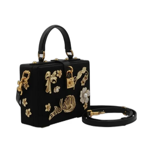 Embellished Top Handle Bag