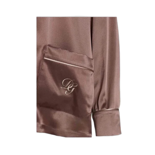 Buttoned Long-Sleeved Pajama Shirt