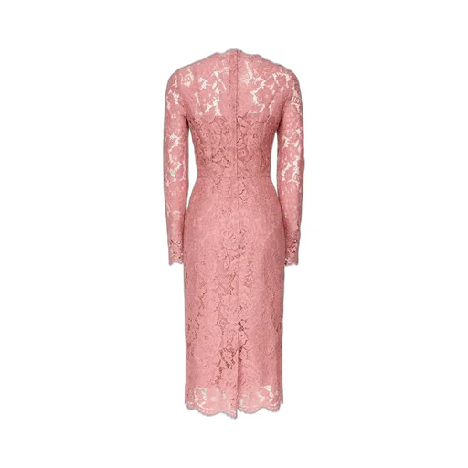 Lace Detailed Long Sleeved Midi Dress