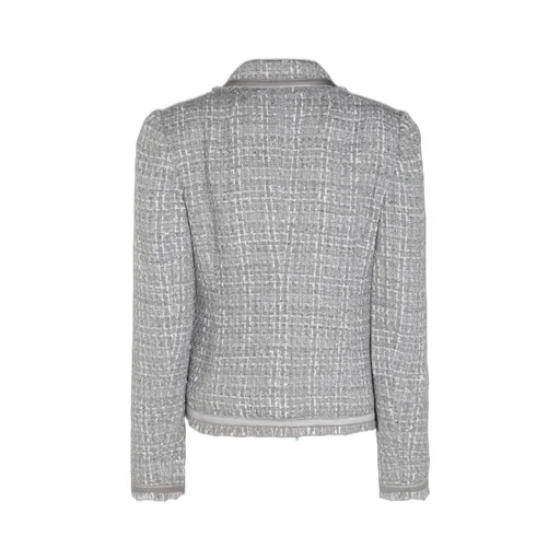 Single-Breasted Short Tweed Jacket