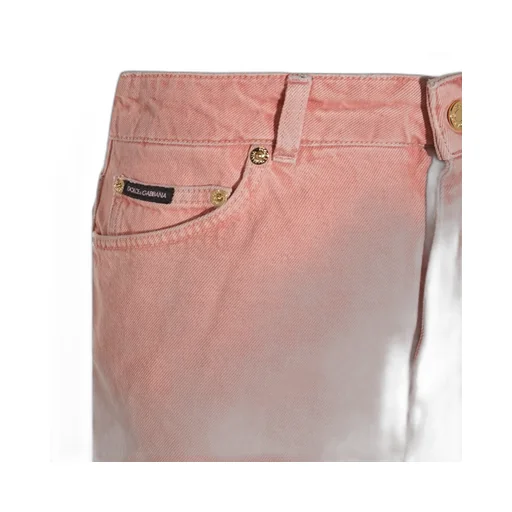 Logo Plaque Frayed Hem Denim Shorts
