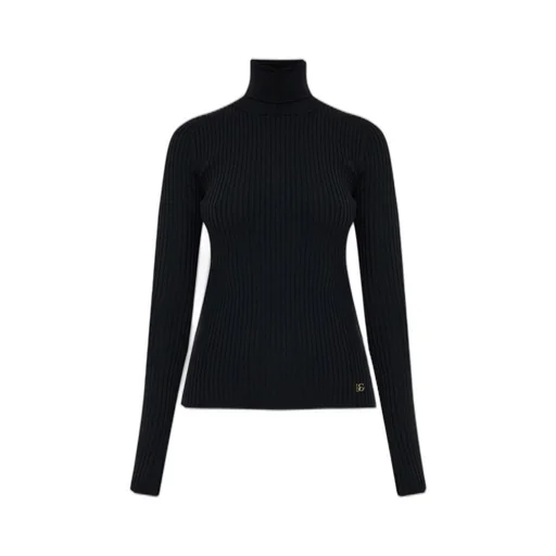 Dg Logo Plaque Turtleneck Sweater