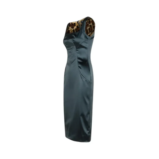 Square Neck Midi Sleeveless Dress
