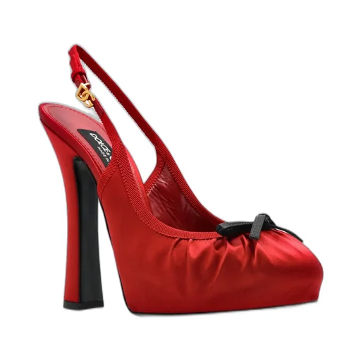 Bow Detailed Satin Slingbacks