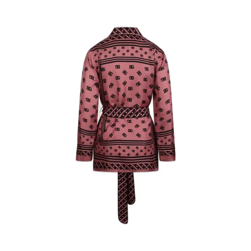 All-Over Dg Logo Scarf Printed Twill Pajama Shirt