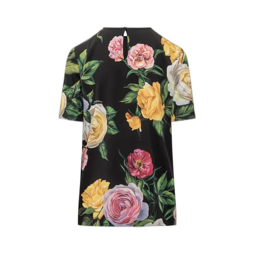 Floral Printed Charmeuse Blouse