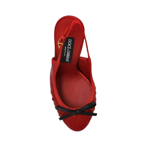 Bow Detailed Satin Slingbacks
