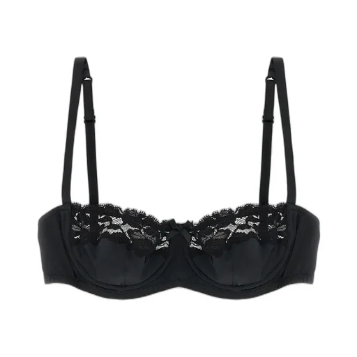 Lace Satin Balcony Bra