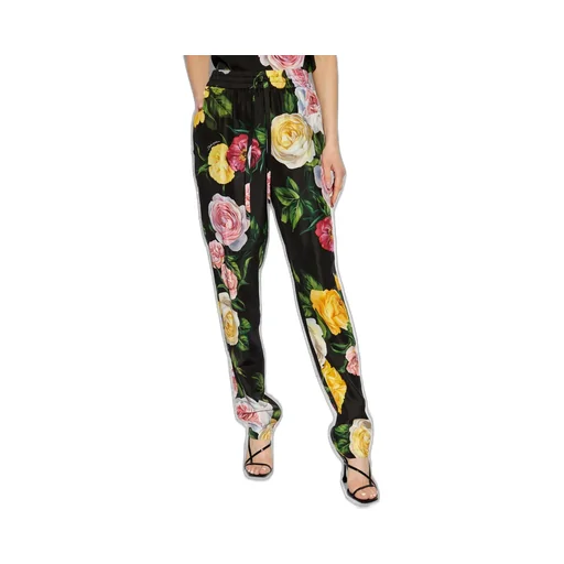 Floral Printed Elastic Waist Pants