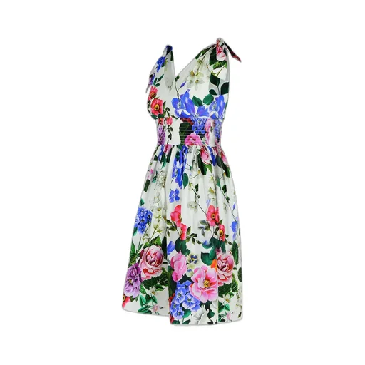 Floral Printed V-Neck Midi Dress