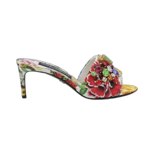 Floral Embellished Slip-On Mules