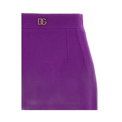 Dg Logo Plaque Midi Pencil Skirt