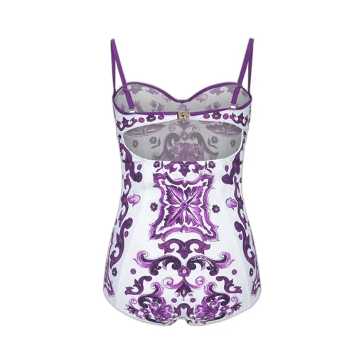 Majolica Printed Balconette One-Piece Swimsuit