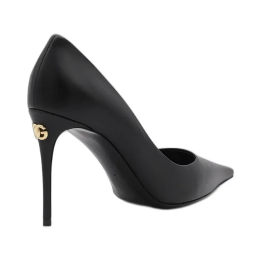 Logo Plaque Pointed Toe Pumps