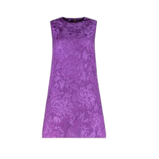 Floral Jacquard Sleeveless Mini Dress