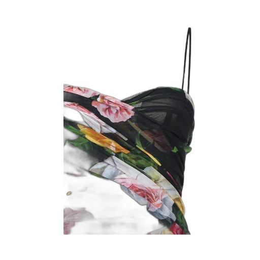 Floral Printed Spaghetti Strap Mini Dress
