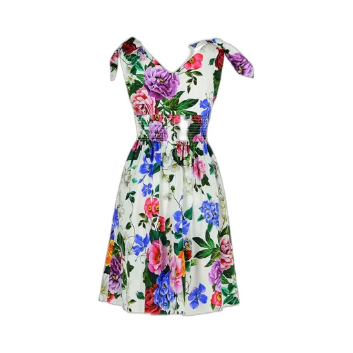 Floral Printed V-Neck Midi Dress