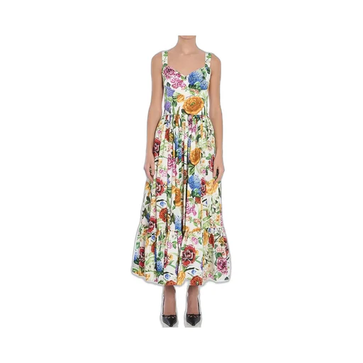 Floral Printed Sleeveless Midi Dress