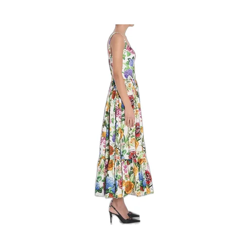 Floral Printed Sleeveless Midi Dress