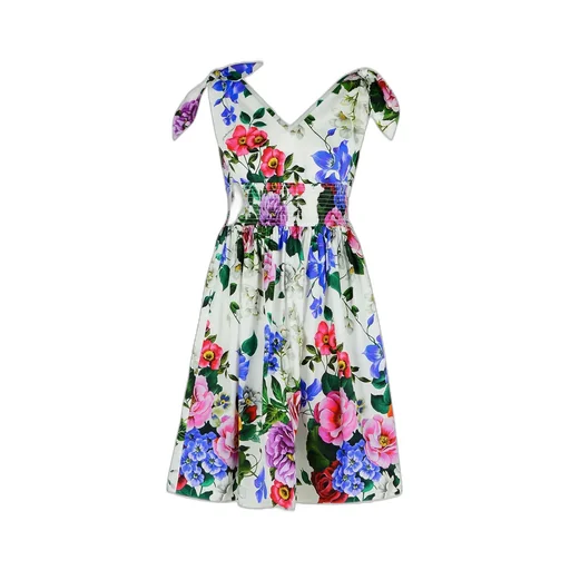 Floral Printed V-Neck Midi Dress