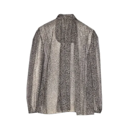 Chevron Printed Long Sleeved Blouse