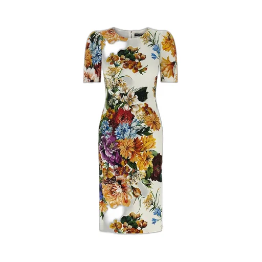 Bouquet Printed Midi Dress