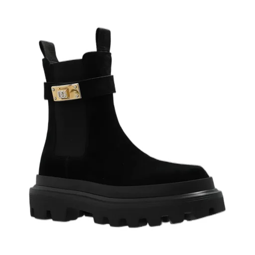 Dg Logo Plaque Ankle Boots