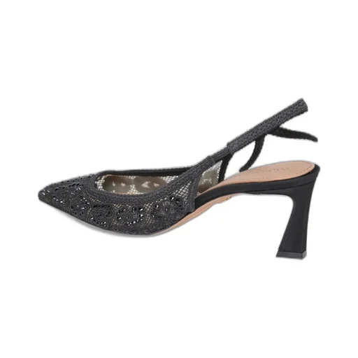 Leopard Printed Lace Slingbacks