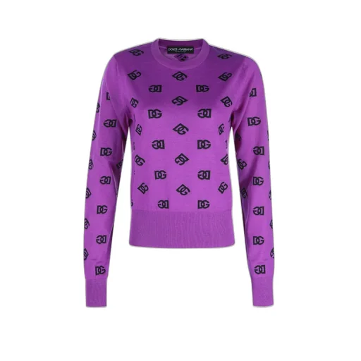 Dg Logo Intarsia Crewneck Jumper