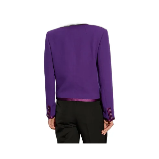 Single-Breasted Crepe Jacket