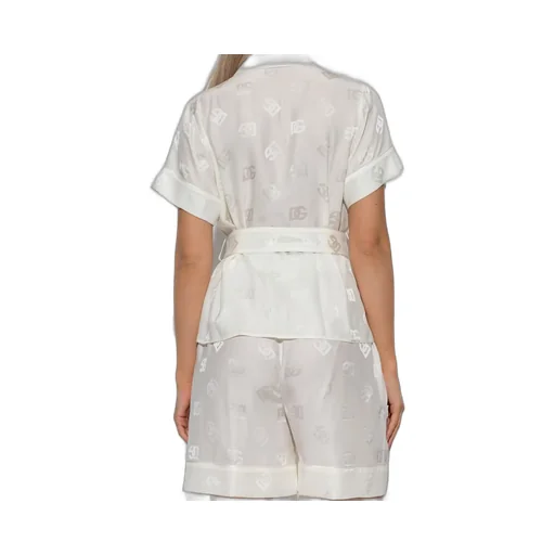 All-Over Dg Logo Jacquard Satin Shirt