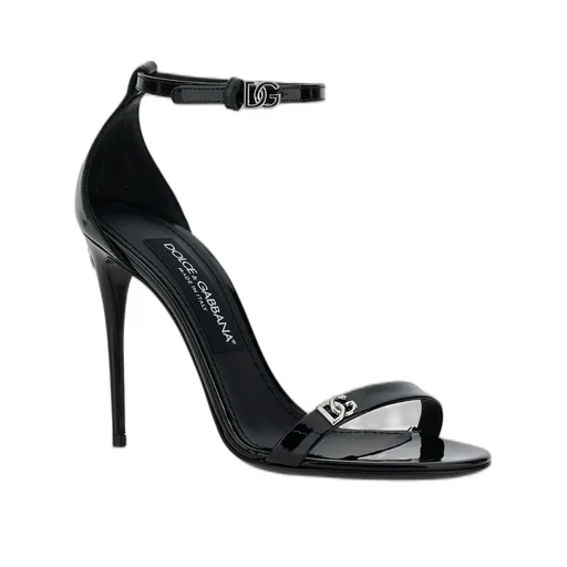 Logo Plaque Ankle Strap Sandals