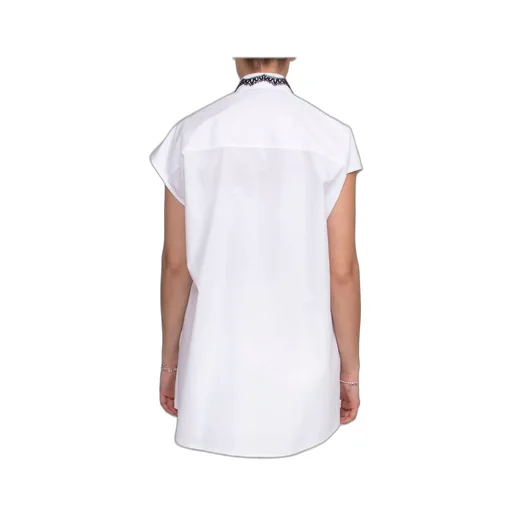 Lace AppliquÉS Oversized Poplin Shirt