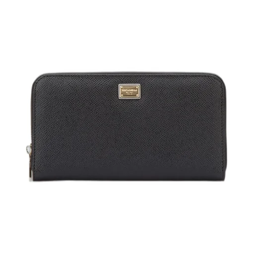 Logo Plaque Zip-Around Wallet