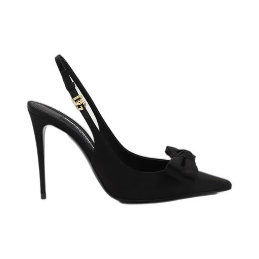 Bow Detailed Satin Slingbacks