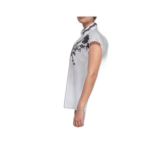 Lace AppliquÉS Oversized Poplin Shirt