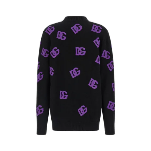 Logo Intarsia Knitted Cardigan