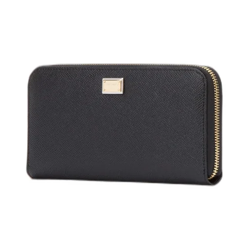 Logo Plaque Zip-Around Wallet