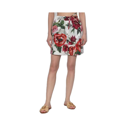 Flower Printed Poplin Shorts