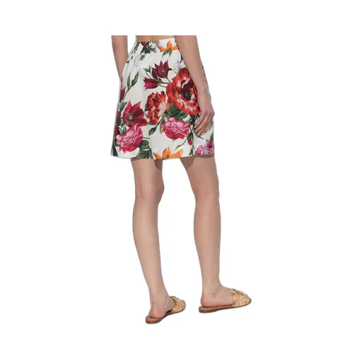 Flower Printed Poplin Shorts