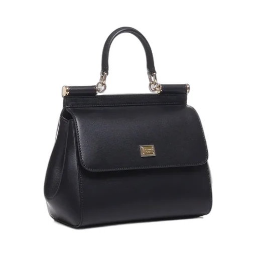 Logo Plaque Foldover Top Tote Bag