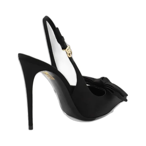 Bow Detailed Satin Slingbacks