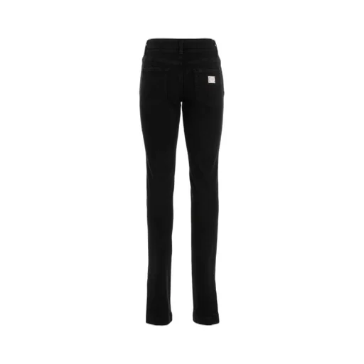Logo-Plaque Stretch Denim Jeans
