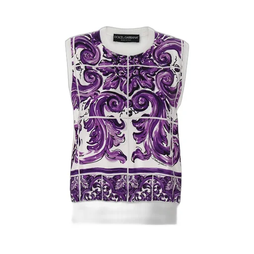 Majolica Printed Tank Top