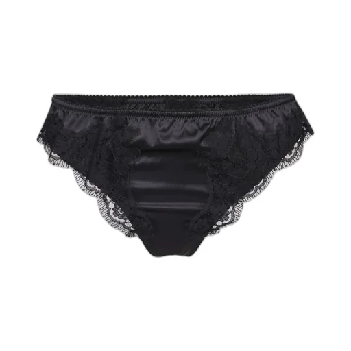 Lace Detailed Satin Thong