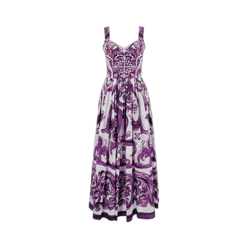 Graphic Printed Sleeveless Midi Dress