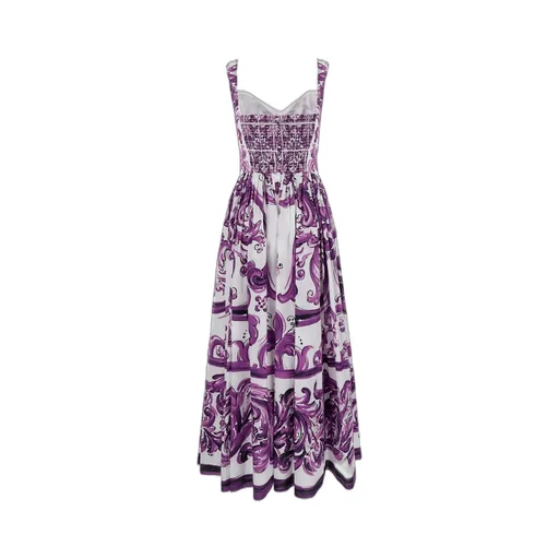 Graphic Printed Sleeveless Midi Dress