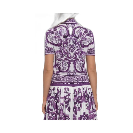 Majolica Printed Short-Sleeved Polo Shirt