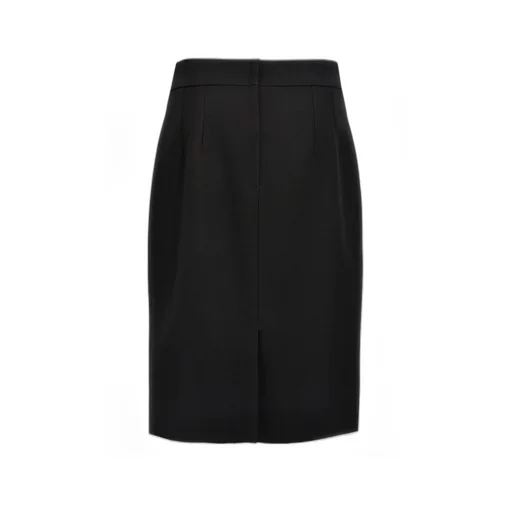 Dg Logo Plaque Midi Pencil Skirt